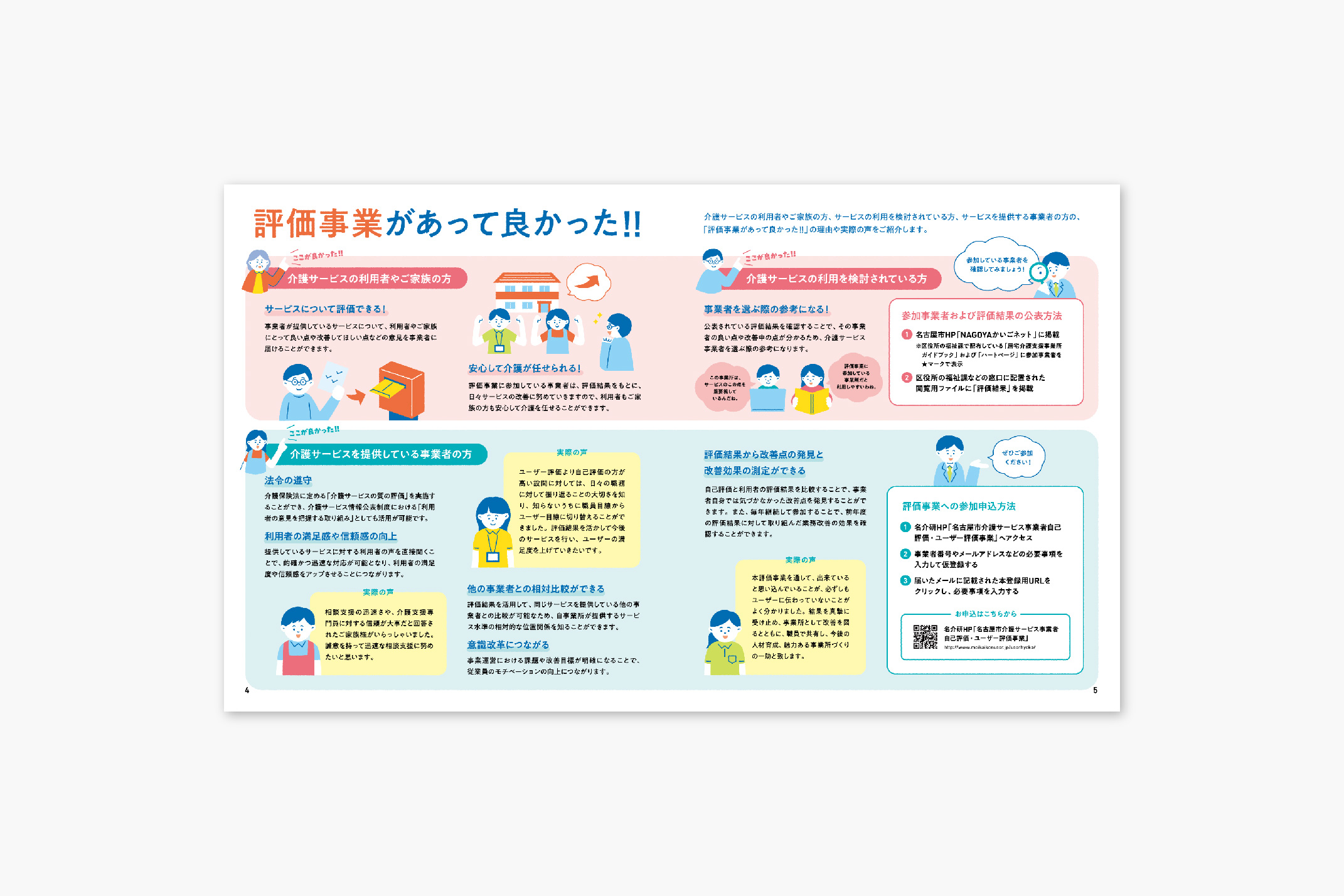 名古屋市介護サービス事業者自己評価・ユーザー評価事業GUIDEBOOKの写真です